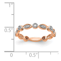 Load image into Gallery viewer, 14k Rose Gold Diamond Fancy Band
