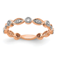 Load image into Gallery viewer, 14k Rose Gold Diamond Fancy Band
