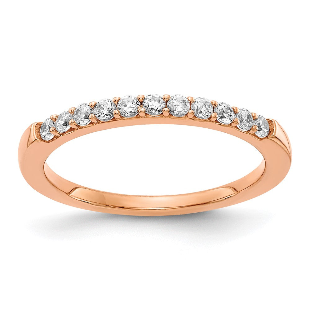 14k Rose Gold Diamond Band