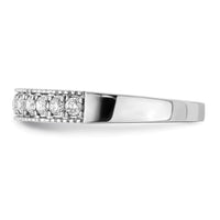 Load image into Gallery viewer, 14k White Gold Diamond Beaded Edge Band
