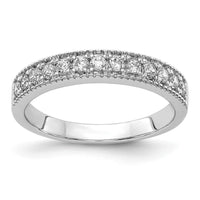 Load image into Gallery viewer, 14k White Gold Diamond Beaded Edge Band
