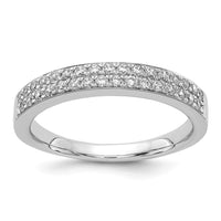 Load image into Gallery viewer, 14k White Gold 2-row Diamond Band
