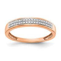 Load image into Gallery viewer, 14k Rose Gold 2-row Diamond Band

