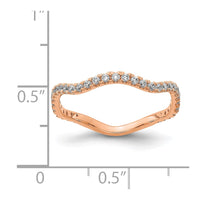 Load image into Gallery viewer, 14k Rose Gold Diamond Wavy Band

