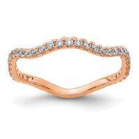 Load image into Gallery viewer, 14k Rose Gold Diamond Wavy Band
