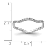 Load image into Gallery viewer, 14k White Gold Diamond Wavy Band
