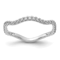 Load image into Gallery viewer, 14k White Gold Diamond Wavy Band
