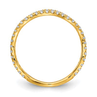 Load image into Gallery viewer, 14k Yellow Gold Diamond Wavy Band
