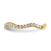 Load image into Gallery viewer, 14k Yellow Gold Diamond Wavy Band
