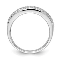 Load image into Gallery viewer, 14k White Gold 3-row Diamond Band
