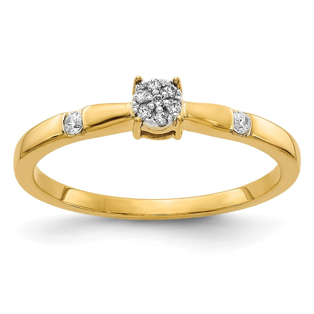 14k Diamond Cluster Ring