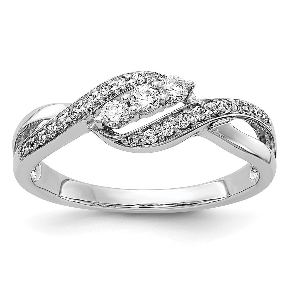 14k White Gold Diamond Fashion Ring
