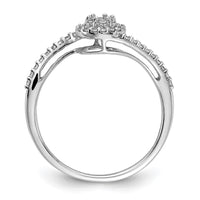 Load image into Gallery viewer, 14k White Gold Diamond Cluster Bypass Ring
