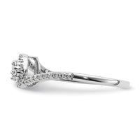 Load image into Gallery viewer, 14k White Gold Diamond Cluster Bypass Ring

