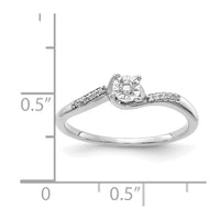 Load image into Gallery viewer, 14k White Gold Diamond Bypass Ring
