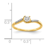 Load image into Gallery viewer, 14k Diamond Bypass Ring
