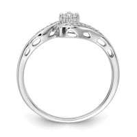 Load image into Gallery viewer, 14k White Gold Diamond Bypass Ring

