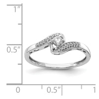 Load image into Gallery viewer, 14k White Gold Diamond Bypass Ring
