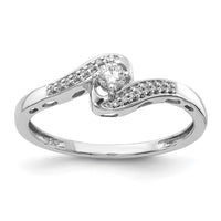 Load image into Gallery viewer, 14k White Gold Diamond Bypass Ring
