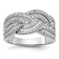 Load image into Gallery viewer, 14k White Gold Woven Diamond Ring
