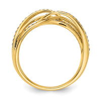 Load image into Gallery viewer, 14k Diamond Swirl Ring
