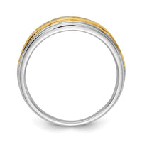 Load image into Gallery viewer, 14k Two-tone 7-Stone 1/2 carat Diamond Complete Men&#39;s Ring
