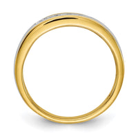 Load image into Gallery viewer, 14k Two-tone 5-Stone 1/4 carat Diamond Complete Men&#39;s Channel Band
