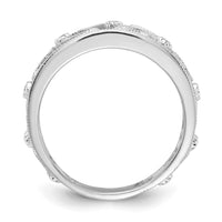 Load image into Gallery viewer, 14k White Gold Flower Vine Design Diamond Ring
