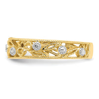 Load image into Gallery viewer, 14k Flower Vine Design Diamond Ring
