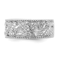 Load image into Gallery viewer, 14k White Gold Flower Design Diamond Ring
