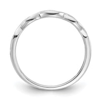 Load image into Gallery viewer, 14k White Gold Criss-Cross 1/15 carat Diamond Complete Wedding Band
