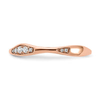 Load image into Gallery viewer, 14k Rose Gold 1/8 carat Diamond Contoured Complete Wedding Band
