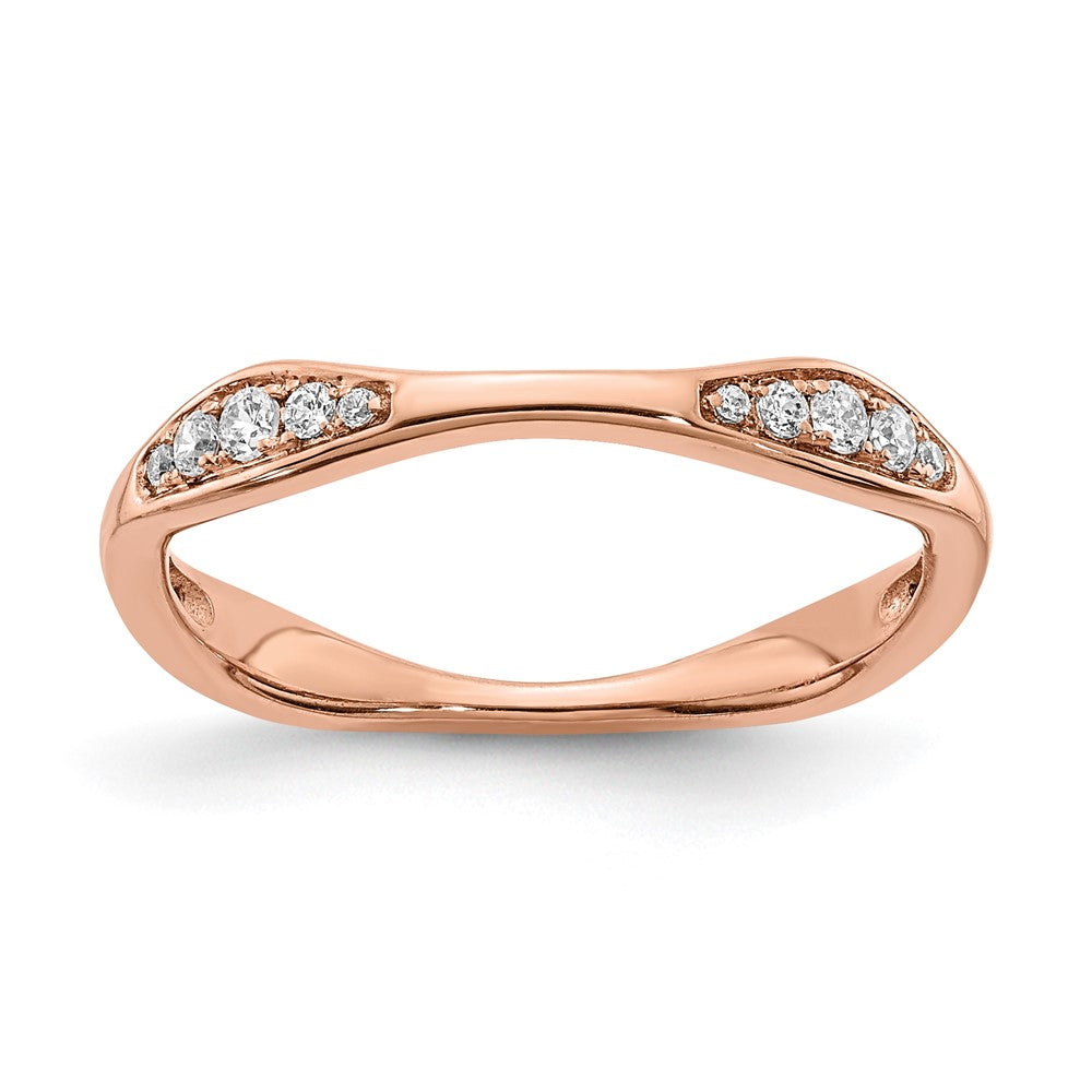 14k Rose Gold Diamond Wedding Band