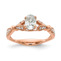 Load image into Gallery viewer, 14k Rose Gold Diamond Complete Engagement Ring
