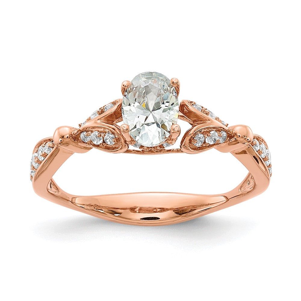 14k Rose Gold Diamond Complete Engagement Ring