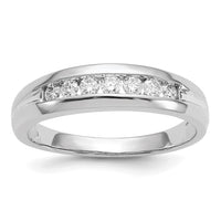 Load image into Gallery viewer, 14k White Gold Diamond Mens Channel Ring
