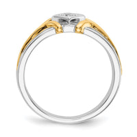 Load image into Gallery viewer, 14k Two-tone Diamond Mens Ring
