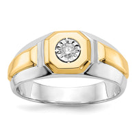 Load image into Gallery viewer, 14k Two-tone Diamond Mens Ring
