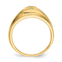 Load image into Gallery viewer, 14k and Rhodium Diamond Mens Ring
