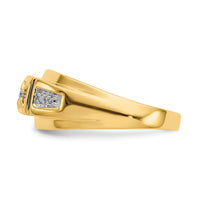 Load image into Gallery viewer, 14k and Rhodium Diamond Mens Ring
