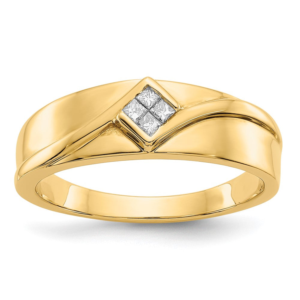 14k Diamond Mens Ring