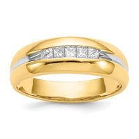Load image into Gallery viewer, 14k with Rhodium Diamond Mens Ring
