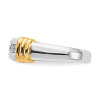 Load image into Gallery viewer, 14k Two-tone Diamond Mens Ring
