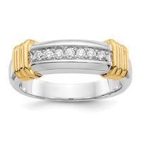 Load image into Gallery viewer, 14k Two-tone Diamond Mens Ring
