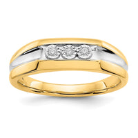 Load image into Gallery viewer, 14k with Rhodium Diamond Mens Ring
