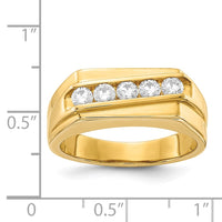 Load image into Gallery viewer, 14k Diamond 5-stone Mens Ring
