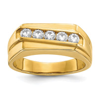 Load image into Gallery viewer, 14k Diamond 5-stone Mens Ring
