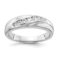 Load image into Gallery viewer, 14k White Gold 7-stone Diamond Mens Ring
