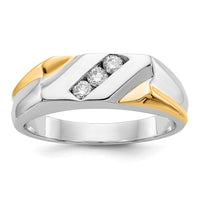 Load image into Gallery viewer, 14k Two-tone Gold Diamond Mens Ring
