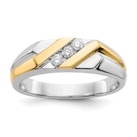 Load image into Gallery viewer, 14k Two-tone Gold Diamond Mens Ring
